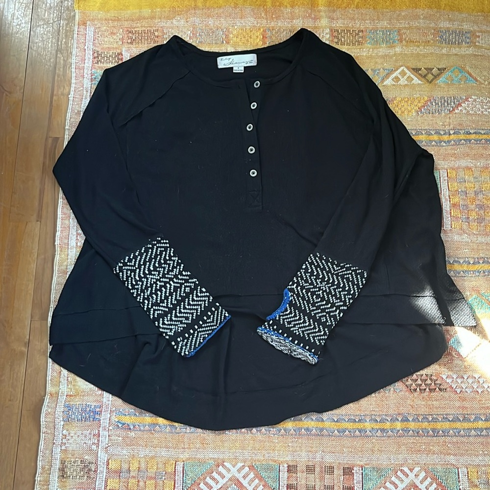 Vintage Havana Oversized Waffle Henley